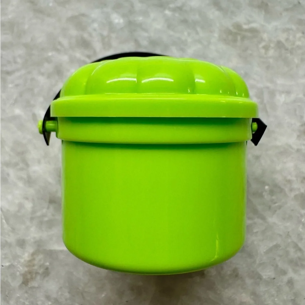 New MINI Halloween McDonald’s Happy Meal Green Witch Boo Bucket Figure - 1.5”